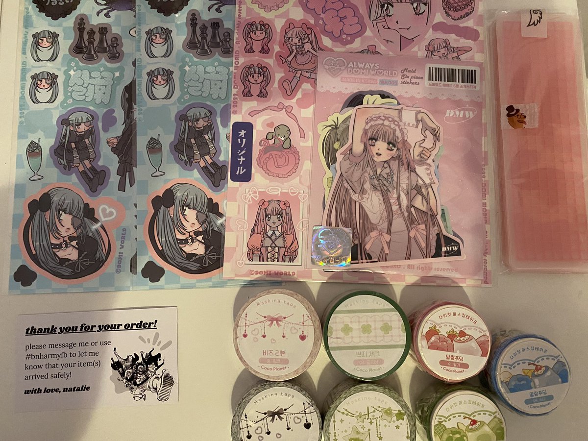 thank you so much for hosting these GOs everything came safely and i’m in love with everything 💞💞 <a href="/bnharmy/">nat (catching up slowly..)</a> #bnharmyfb have a nice day 🎀