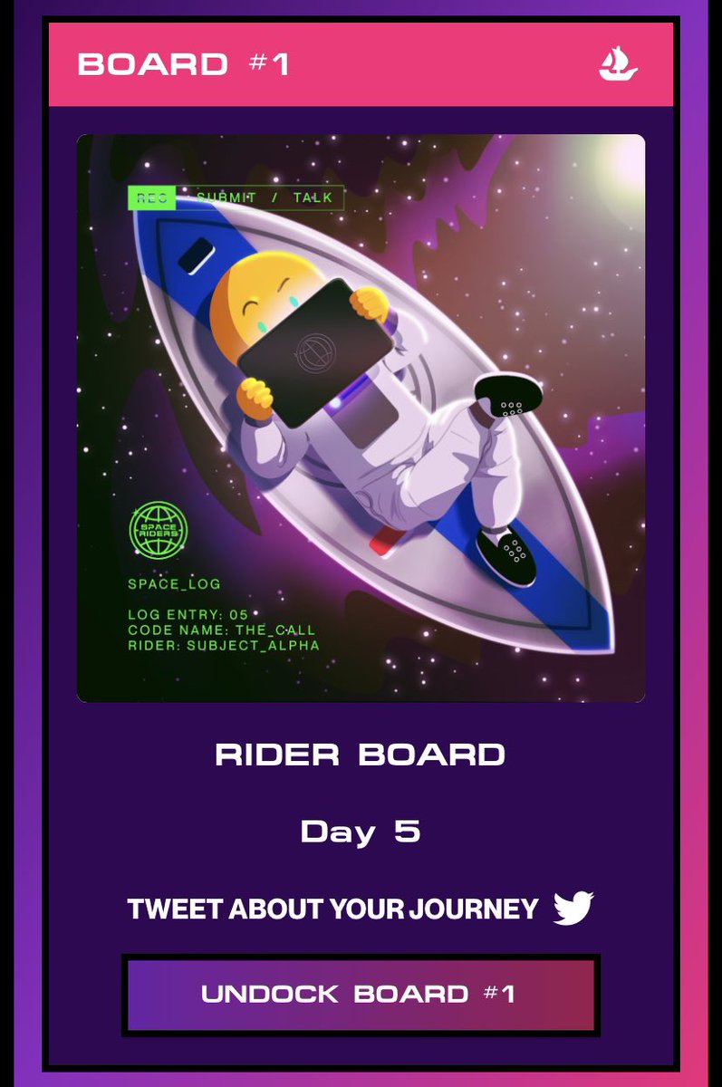 I just visited the Docking Station! 🔥

I'm on Log Entry 5 during Phase 1 of The Journey. ✨

#RideWithUs