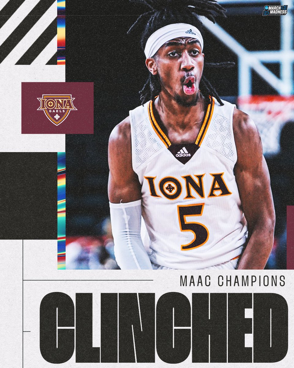 IONA WINS THE MAAC 🏆

The Gaels punch their ticket to The Big Dance for the second time in three years! #MarchMadness