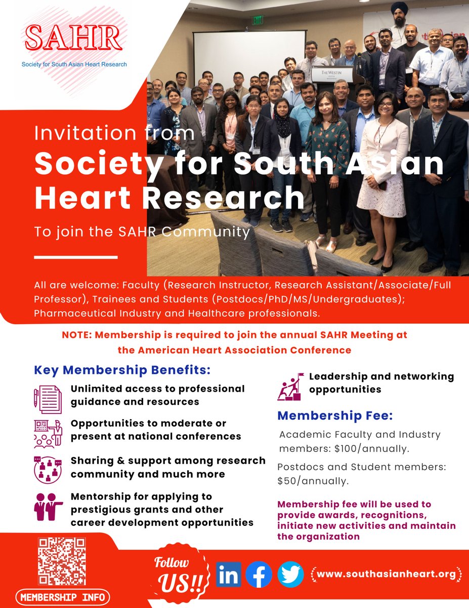 Society for South Asian Heart Research (SAHR) (@southasianheart) on Twitter photo Become a member of <a href="/SouthAsianHeart/">Society for South Asian Heart Research (SAHR)</a>! <a href="/ECVRtweets/">Early-Career Cardiovascular Researchers (ECVR)</a> @SAAcademia <a href="/masala_study/">MASALA Study</a> <a href="/ourhealthstudy/">OurHealth</a> <a href="/utswheart/">UTSW Heart</a> <a href="/sahctweets/">South Asian Heart Center</a> @researchsaves <a href="/IndiaBioscience/">IndiaBioscience.org</a> <a href="/southasianctf/">South Asian Community Health Task Force</a> <a href="/SAHRHOnline/">South Asian Health Research Hub</a> @WorldHeartFed <a href="/sadayappanlab/">Sakthivel Sadayappan, PhD, MBA</a> <a href="/vishwas26/">Viswanathan (Vishwa) Rajagopalan, Ph.D., FCVS</a> <a href="/gurunaras/">Narasimman Gurusamy</a> <a href="/khajashameem/">Khaja Shameem, PhD</a> #SouthAsianHeart @phdforum Become a member of <a href="/SouthAsianHeart/">Society for South Asian Heart Research (SAHR)</a>! <a href="/ECVRtweets/">Early-Career Cardiovascular Researchers (ECVR)</a> @SAAcademia <a href="/masala_study/">MASALA Study</a> <a href="/ourhealthstudy/">OurHealth</a> <a href="/utswheart/">UTSW Heart</a> <a href="/sahctweets/">South Asian Heart Center</a> @researchsaves <a href="/IndiaBioscience/">IndiaBioscience.org</a> <a href="/southasianctf/">South Asian Community Health Task Force</a> <a href="/SAHRHOnline/">South Asian Health Research Hub</a> @WorldHeartFed <a href="/sadayappanlab/">Sakthivel Sadayappan, PhD, MBA</a> <a href="/vishwas26/">Viswanathan (Vishwa) Rajagopalan, Ph.D., FCVS</a> <a href="/gurunaras/">Narasimman Gurusamy</a> <a href="/khajashameem/">Khaja Shameem, PhD</a> #SouthAsianHeart @phdforum