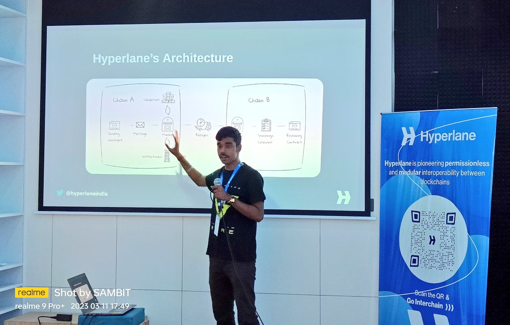 imanishbarnwal's tweet image. Excited to have hosted Kolkata's first-ever Hyperlaunch event by @hyperlaneIndia! ⏩

Special thanks to my co-speaker @swetashaw_ and everyone who made it a success. Explained the benefits of Hyperlane and had a blast! 🚀🎉 

#Hyperlaunch #Kolkata #HyperlaneIndia @GemsDAO