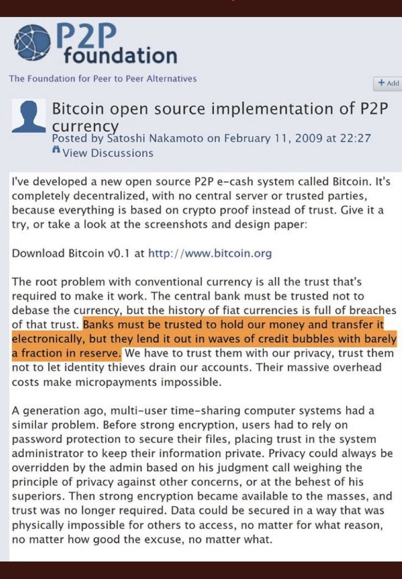 Sad to hear about SVB, but also… bitcoin doesn’t lend out my money, nor could it..