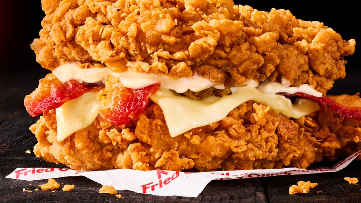 serinide's tweet photo. absolutely devastated that i can't claim my free double down because it's considered a war crime in every other country except america https://t.co/aShWVX8G7O