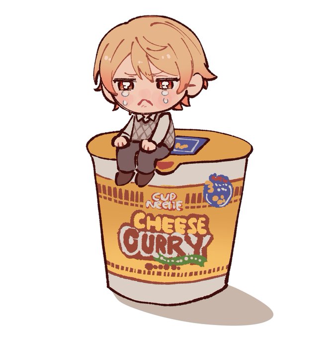 「closed mouth cup ramen」 illustration images(Latest)