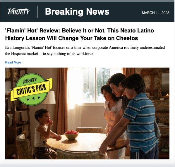 "Flamin' Hot, a Searchlight Pictures film, portrays the true story of Richard Montanez, the 'godfather of hispanic marketing.' Premiering at SXSW, the movie depicts how Montanez, a former Frito-Lay janitor, created the $25 billion dollar Flamin' Hot Cheetos."
