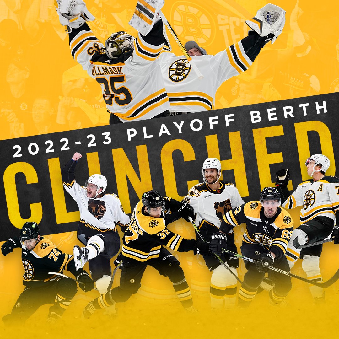 The Bruins are PLAYOFF BOUND