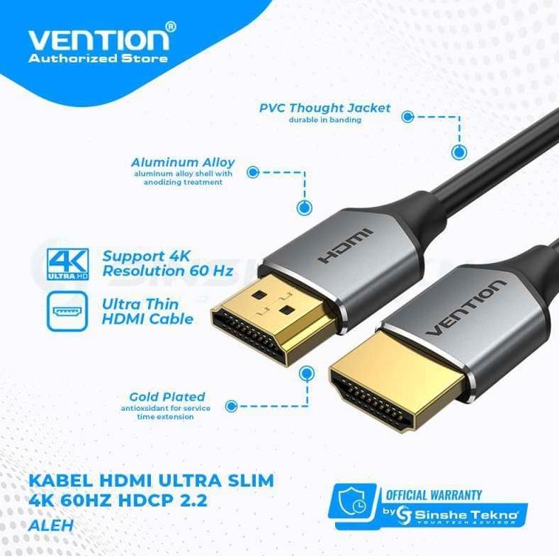 Vention Kabel HDMI Ultra Thin Slim Male to Male Premium Quality TDSQNOR invl.io/clg6fdl?rd92ok