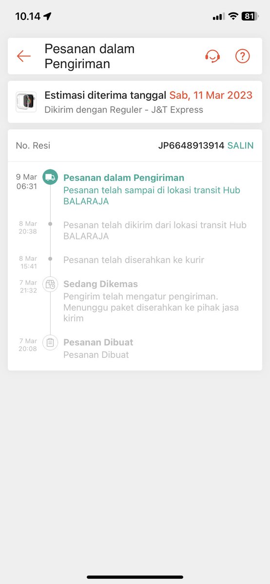 merry_ella's tweet photo. @jntexpressid siang min, mohon dibantu JP6648913914 kenapa statusnya udah 4 hari di drop point balaraja terus ya? Tujuannya masih 1 kabupaten Tangerang 4 hari kok blm sampe, mohon ditelusur, terimakasih https://t.co/1fRkfu8Aeg