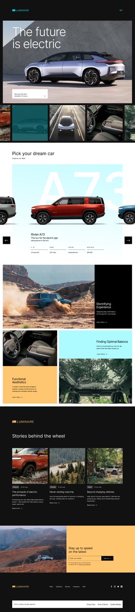 cramdesign's tweet photo. Another @TheOfficialRDL challenge completed. This time I took on the EV page. Maybe I will try to do them all.
Hey, #RDL2 folks. I would love some feedback to help me elevate my work. This old dog is ready for some new tricks.
As always, working in @figma is an absolute joy. https://t.co/IugsX8l5GX