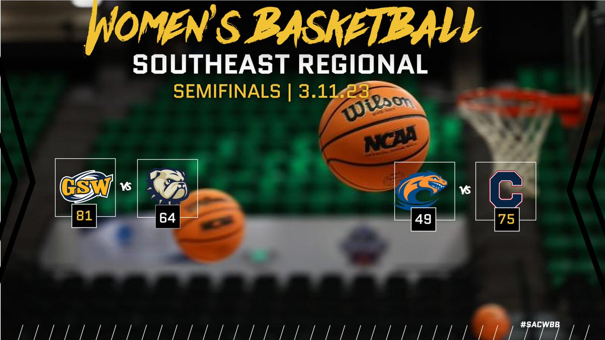 𝗖𝗔𝗧𝗔𝗪𝗕𝗔 𝗔𝗗𝗩𝗔𝗡𝗖𝗘𝗦 𝗧𝗢 𝗥𝗘𝗚𝗜𝗢𝗡𝗔𝗟 𝗙𝗜𝗡𝗔𝗟

Catawba Advances to First-Ever Regional Final, Wingate Falls in Semifinals 

📄: thesac.com/x/lt5e8 

#MakeSACYours #SACWBB