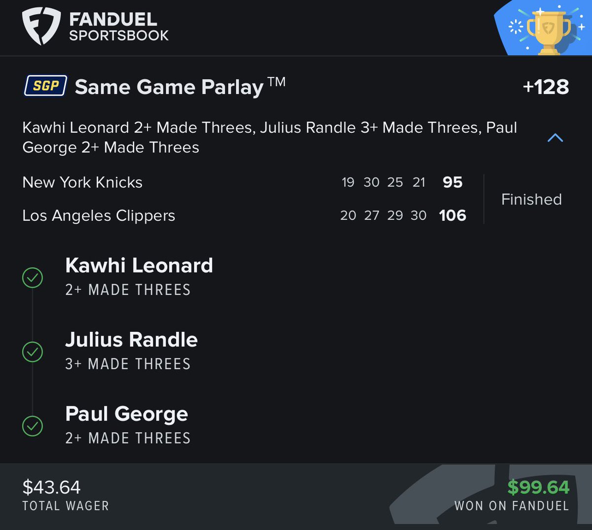 Killshot703's tweet photo. Clean sweep tonight 😈😈😈
#sportsbetting https://t.co/VADyxD8uMm