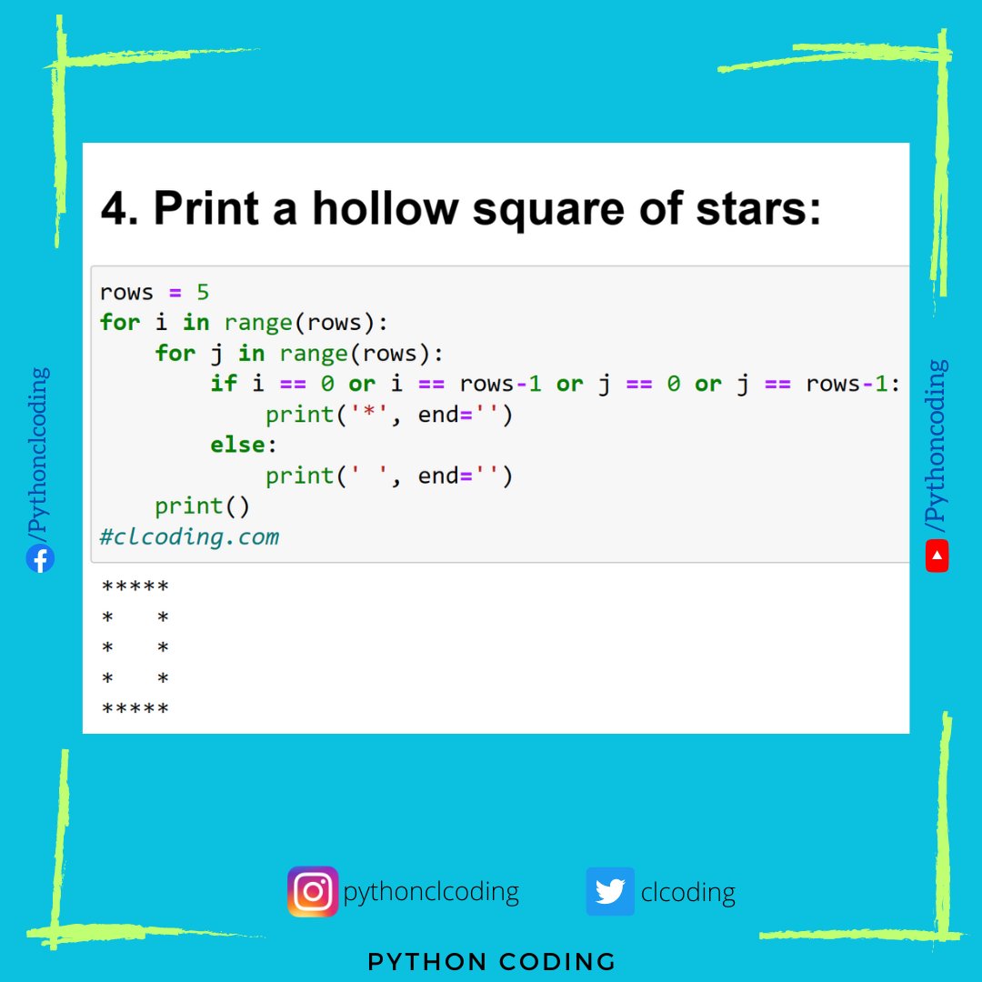 Day 147 : Star Patterns Different Shapes using Python https://t.co ...