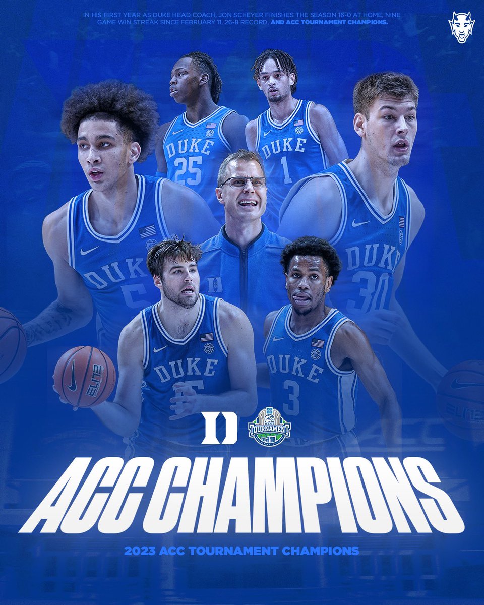 In Depth Duke on Twitter "2023 ACC Tournament Champions 🏆"
