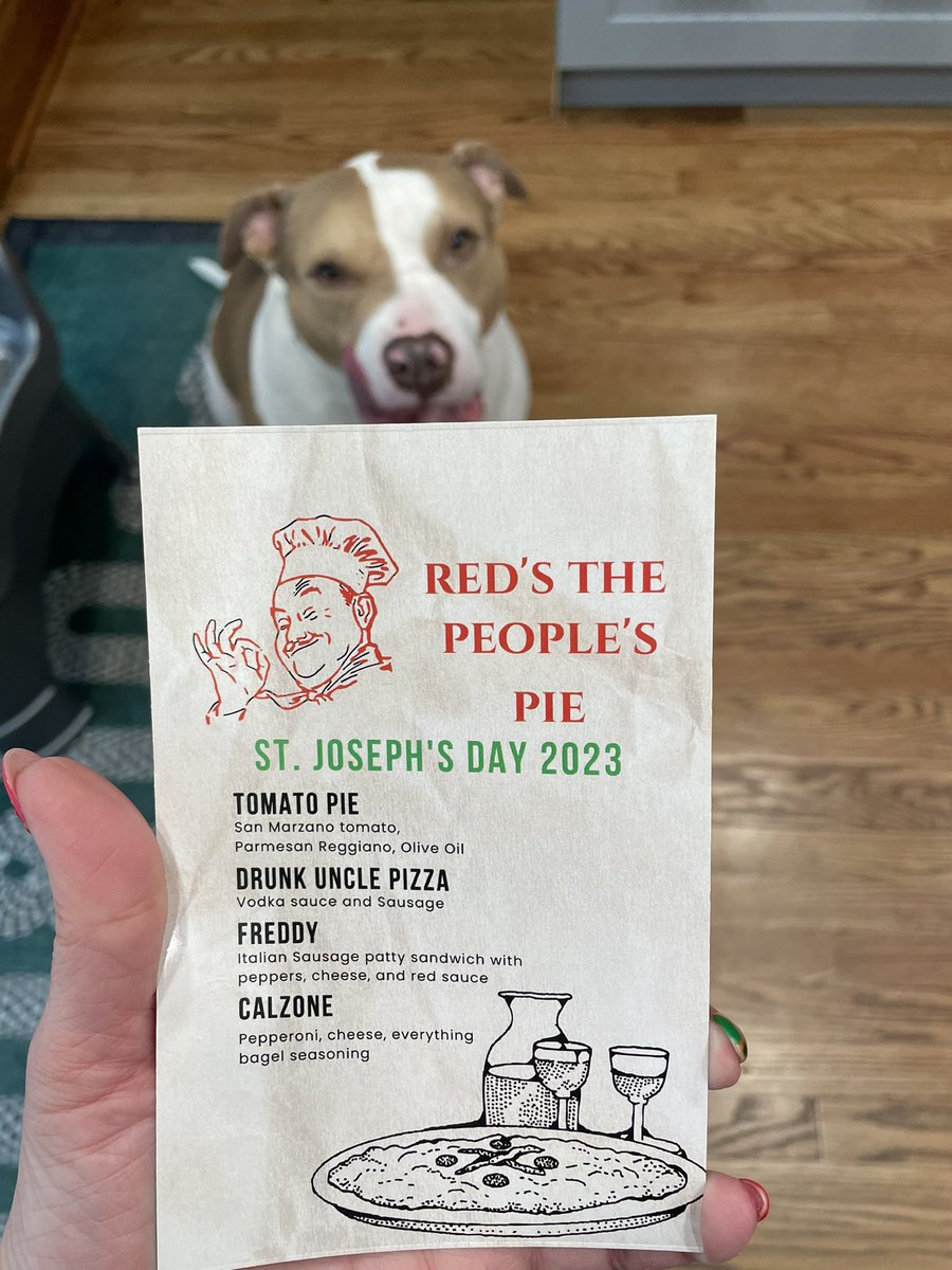 theRIPH's tweet photo. Salvatore 💯approves the menu for #stjosephsday on the 19th! Live entertainment from Joe Martino begins at 6pm! 🪗🍕🇮🇹 #craftbeer #cocktails #draftwine #pinball #southside #southsuburbs #blueisland #italy #italians #accordion #familyfriendly #adoptdontshop #rescue #otat https://t.co/9UNUN2CT1Q