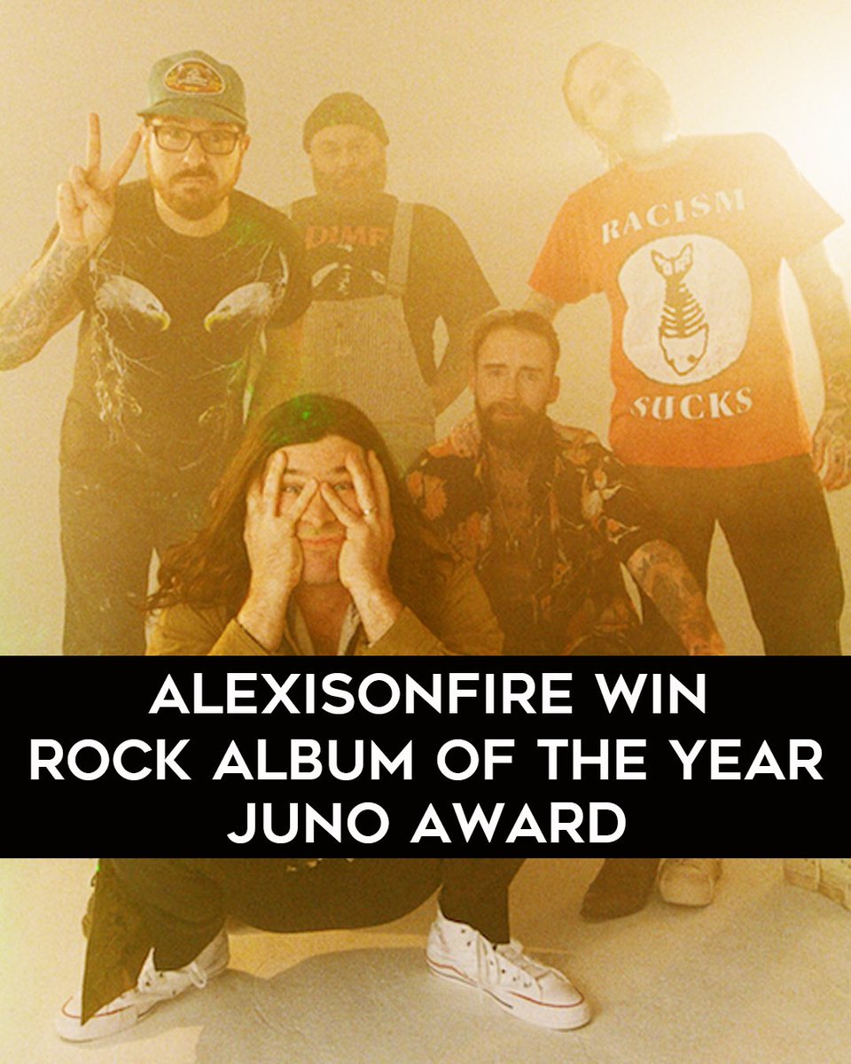 .@aof_official won Rock Album of the Year at @TheJUNOAwards! See them perform at the JUNOs on Monday, March 13 at @RogersPlace! #junos #canadian #canadianmusic #alternative #alternativemusic #yeg #yeggers #exploreedmonton