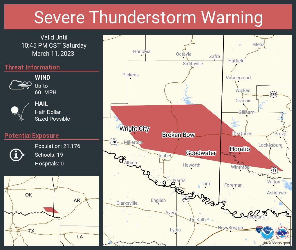 NWS Severe Tstorm on Twitter "Severe Thunderstorm Warning including