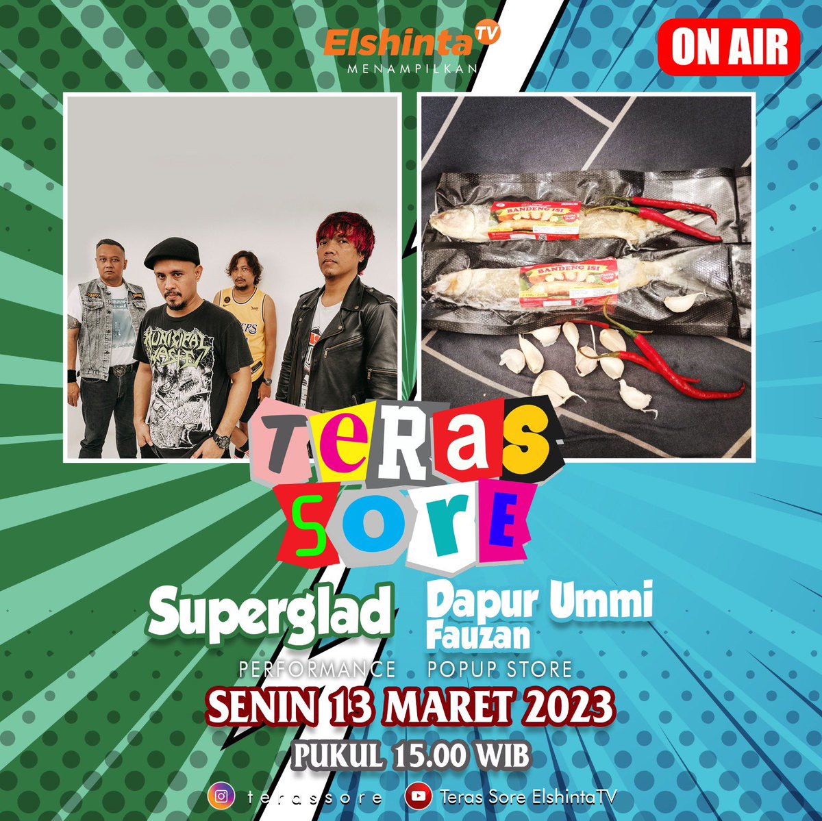 Besok sore nih kita live…jangan lupa pantengin ye ga ye…