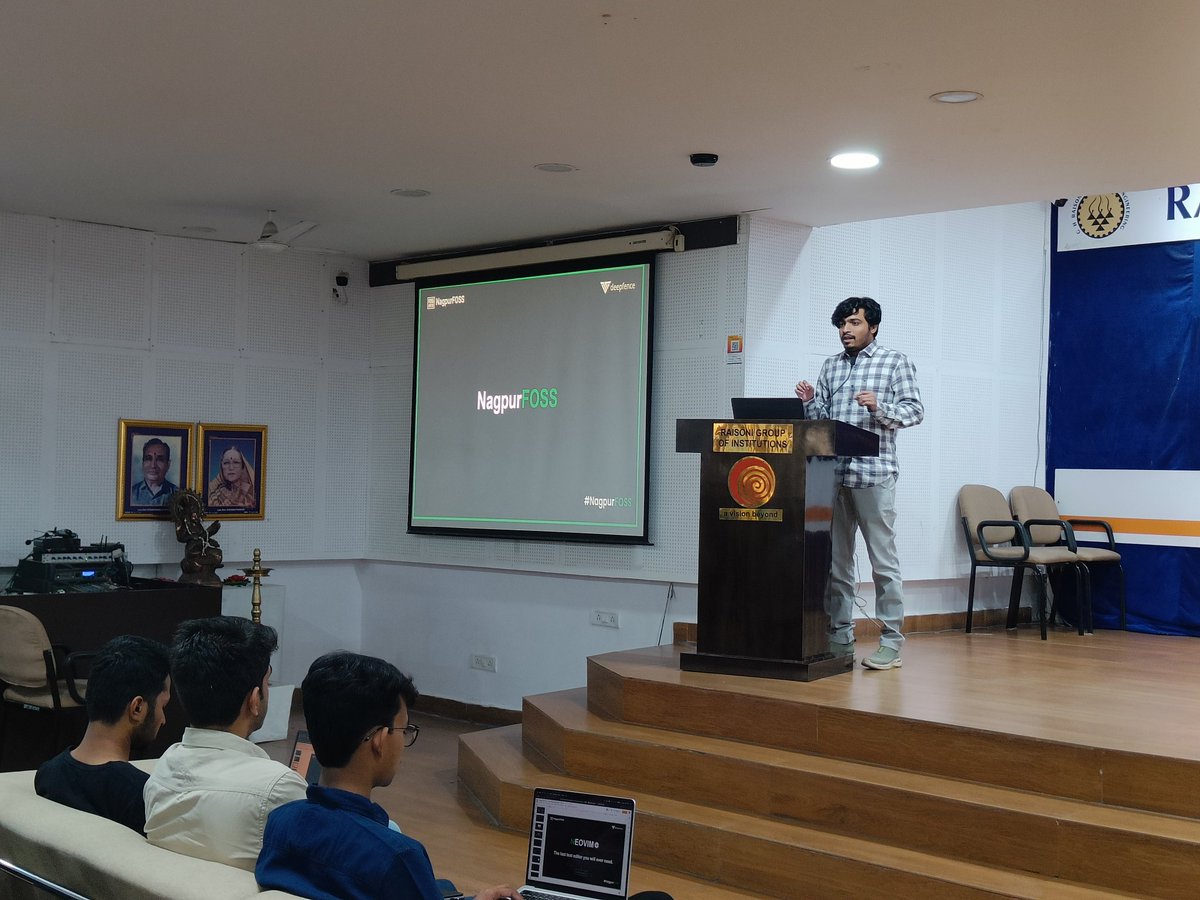 NagpurFOSS's tweet photo. Join us for the session on Protecting Your Open Source Project: Best Practices for Software Security by @sangamtwts.

@deepfence @theopenssf #NagpurFOSS #IndiaFOSS #OpenSource #Nagpur #conference https://t.co/bho1BspZ6K