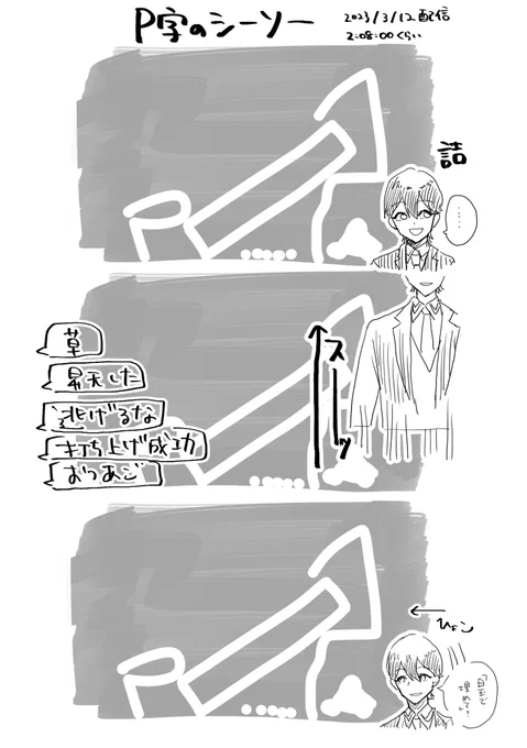 P字のシーソー好き