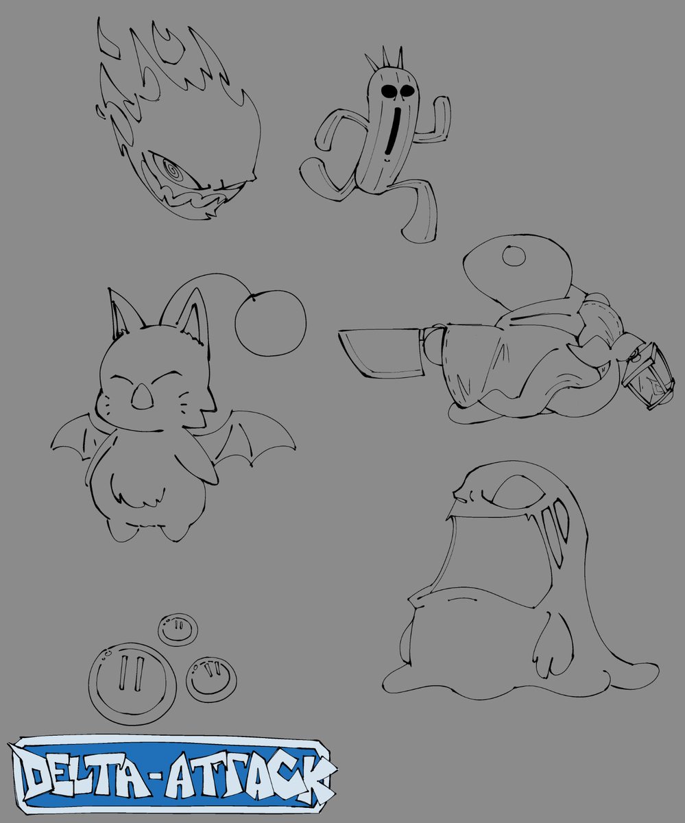 Fuzzman_'s tweet image. some final fantasy doodles