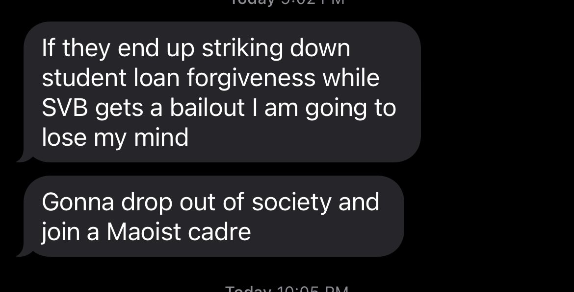 Late text from a friend lol