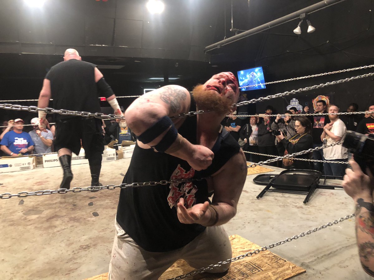 one2follow's tweet photo. Thank you @ICWNHB for another absolutely incredible show. #NHB43 and #pfx15 were both so much fun and had some unforgettable fights and moments. @dannydemanto @TheStruggles23 Appreciate all the work the whole team does for our entertainment https://t.co/SncKaAXooP