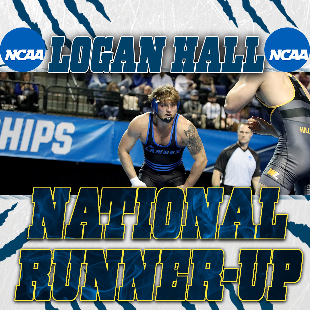 Congrats to Logan Hall of <a href="/LanderWrestling/">Lander Wrestling</a> for finishing in second place at the National Wrestling Championships! #cLawsUp #BearcatsBuilding