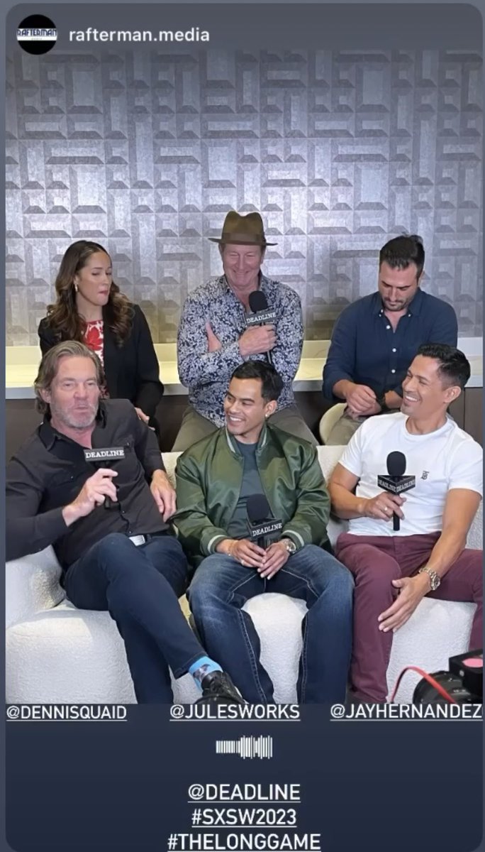 The cast of #TheLongGame promoting it at #SXSW2023. Congrats to #jayhernandez , #dennisquaid and the rest of the cast!  #MagnumPI