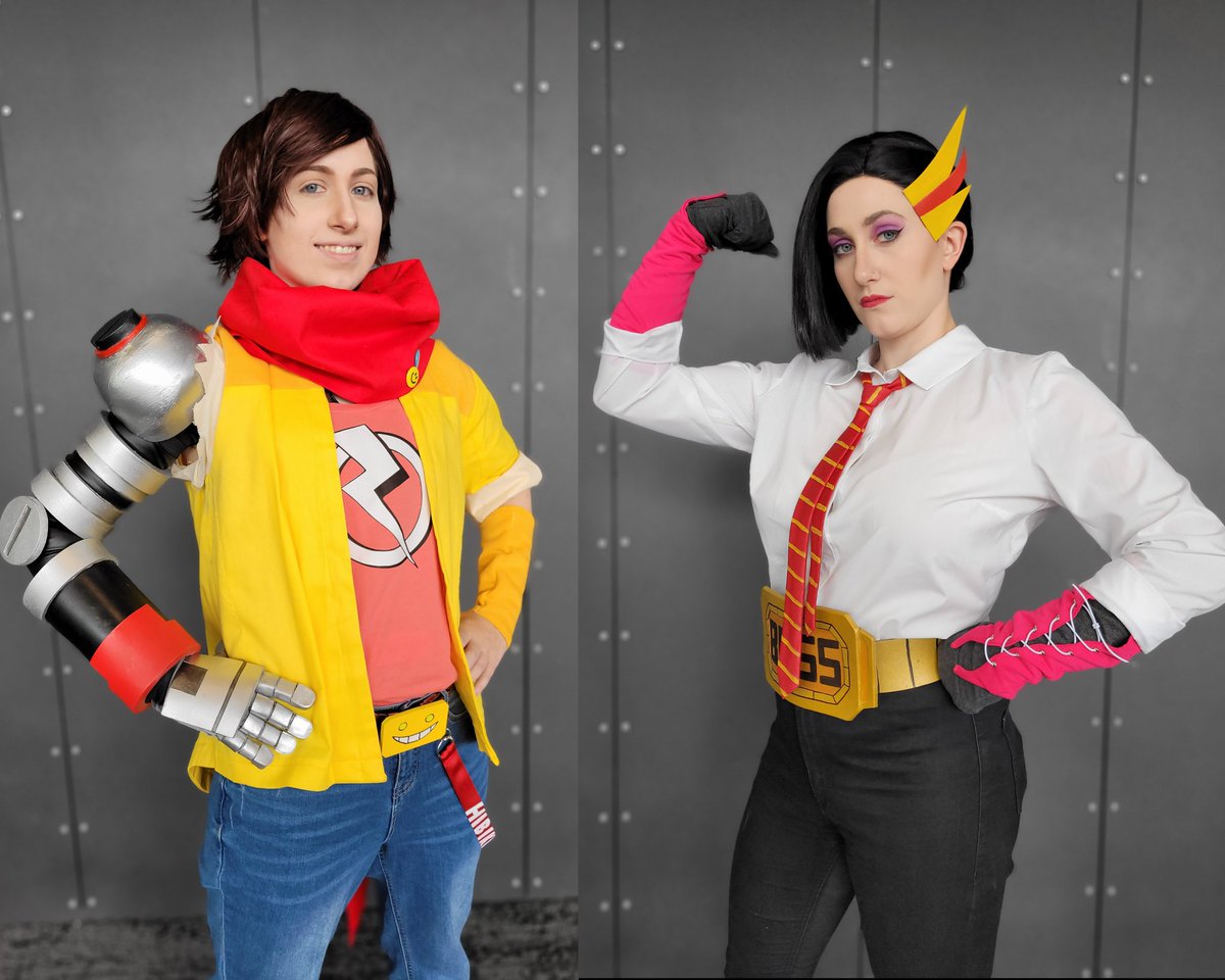 So happy we finished our <a href="/hifiRush/">Hi-Fi RUSH</a> cosplays in time for <a href="/TheGameExpo/">TheGameExpo - TGX</a> 
Chai is voiced by <a href="/robbiedaymond/">Robbie Daymond</a> 
Rekka is voiced by <a href="/Misty_Lee/">Misty Lee - She/Her 👻</a> 
#hifirush