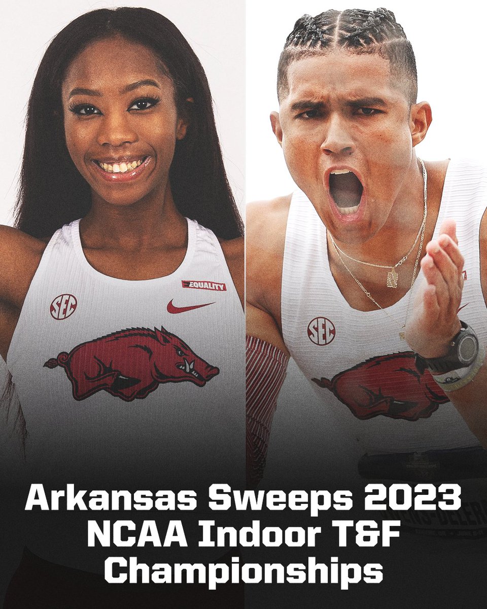 SEC Network (@secnetwork) on Twitter photo Women's National Champions 🏆
Men's National Champions 🏆
ARKANSAS SWEEPS THE NCAA INDOOR CHAMPIONSHIPS 🐗 <a href="/RazorbackTF/">RazorbackTF/XC</a> Women's National Champions 🏆
Men's National Champions 🏆
ARKANSAS SWEEPS THE NCAA INDOOR CHAMPIONSHIPS 🐗 <a href="/RazorbackTF/">RazorbackTF/XC</a>
