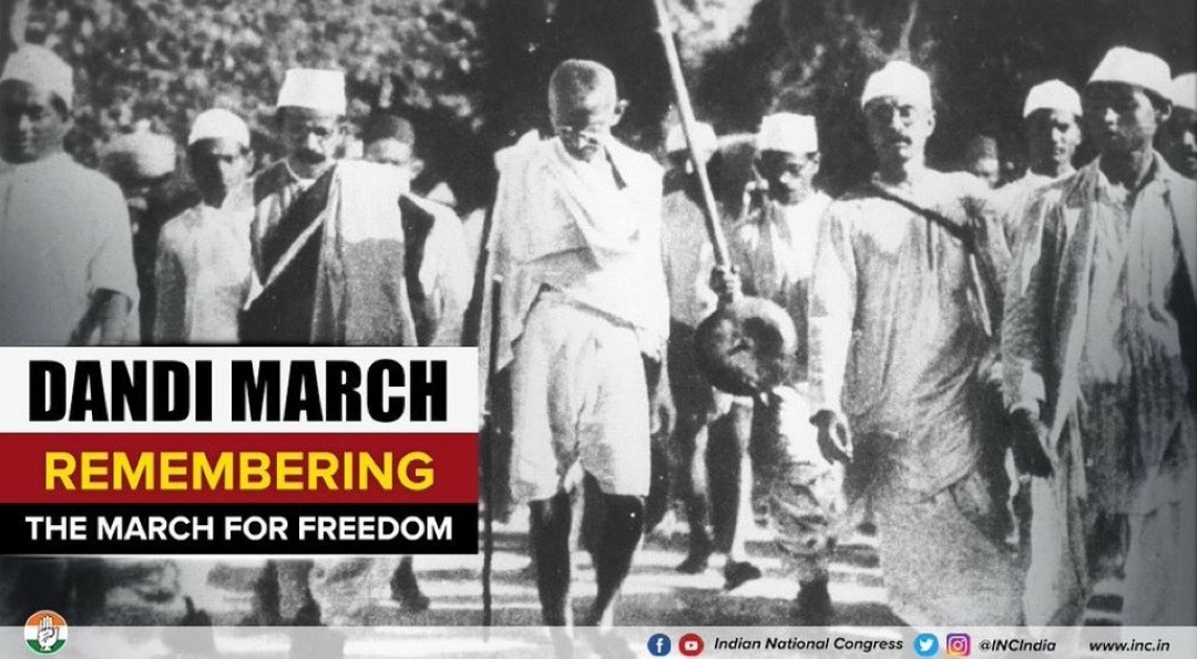 On this day we reminisce the #DandiMarch led by #MahatmaGandhi ji, that began 93 yrs back on March 12, 1930 & lasted for 24 days. 
The #SaltSatyagraha campaign was based upon Gandhi's principles of non-violent protest called the Satyagraha.
The march for freedom.
#DandiMarchYatra