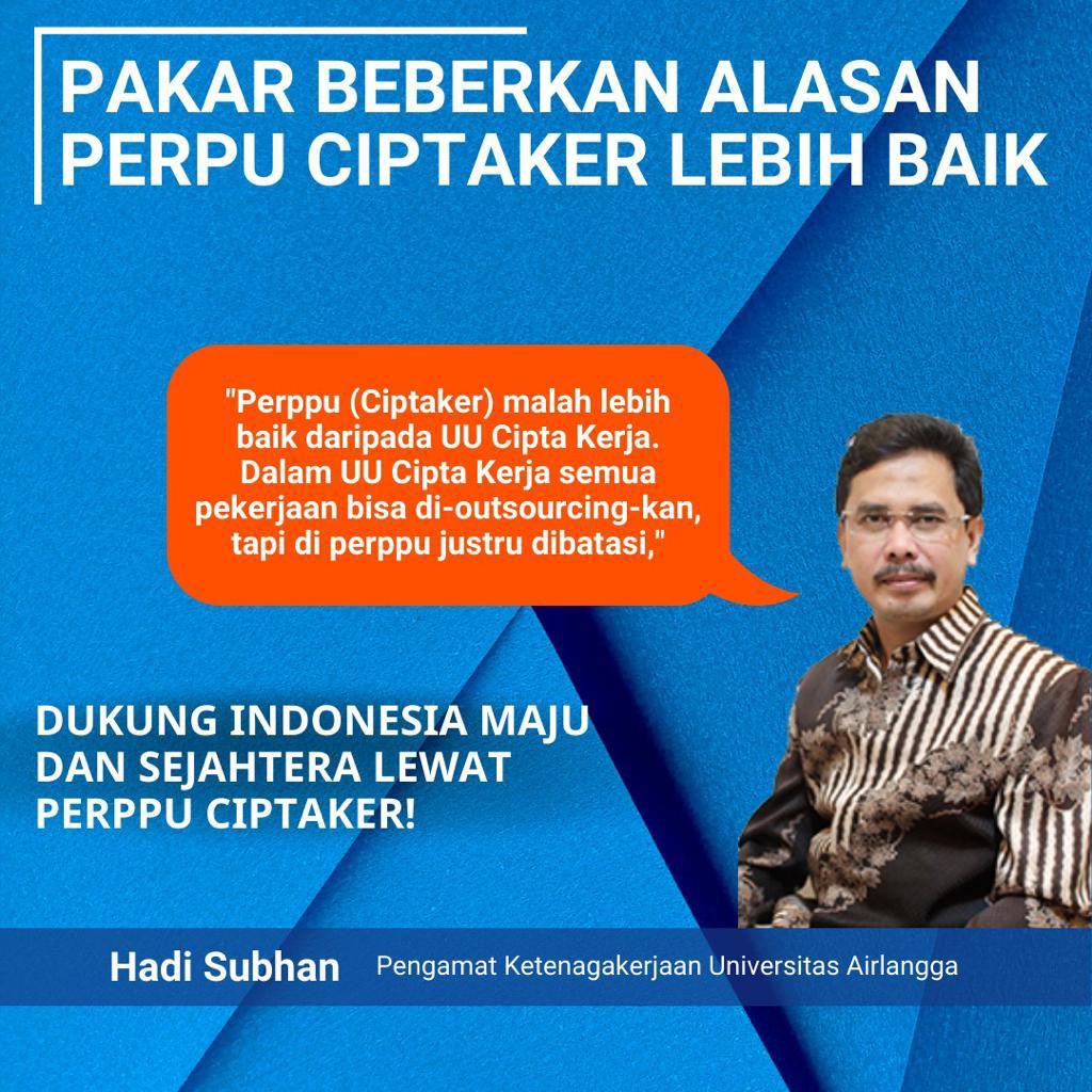 1toedjoean's tweet image. Kehadiran #perppuciptakerja berdampak strategis dalam menjaga #stabilitas #ekonomi #ekonomiindonesia