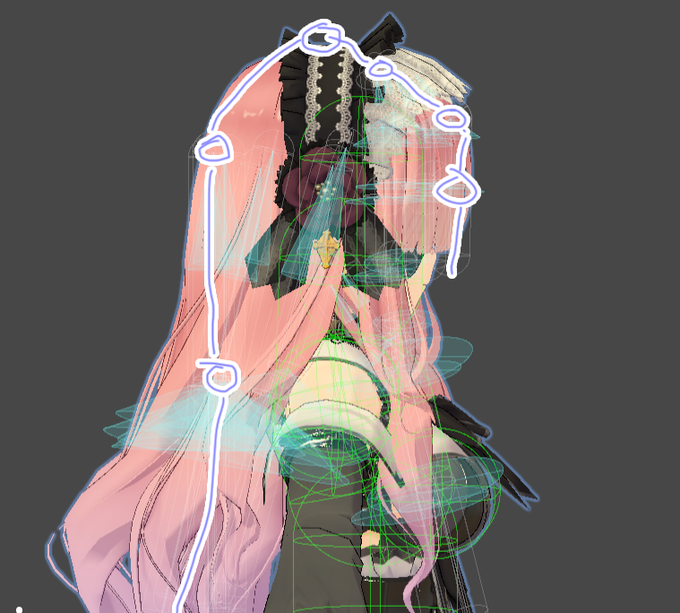 制限の基準が全体のボーンの長さじゃなくて、枝一本の長さになってるっぽい気がする 