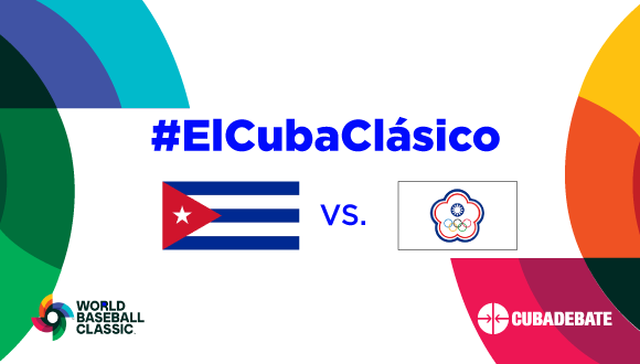 ⚾ Clásico Mundial de Béisbol ⚾
CUBA 🇨🇺 vs Taipéi de China 🇹🇼

👉1er inning
🇨🇺 4️⃣ vs 0️⃣ 🇹🇼
#elCubaClasico con un jonrón