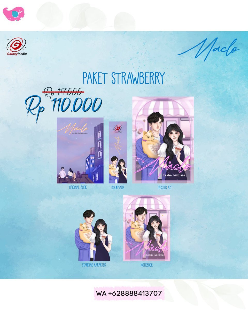 BukuWanita's tweet photo. ❗Buruan Order❗

Novel #Maclo 

📚 Order : https://t.co/AoCA8r0VhP
💰 Payment :
❤️ BCA/BRI/Mandiri/BNI/Permata/JeniusBTPN
❤️ Gopay/OVO/Dana/LinkAja/ShopeePay
❤️ Alfamart
❤️ QRIS
❤️ COD
✈️ Worldwide Shipping  
@GalaxyPenerbit https://t.co/Hkp804YKGJ