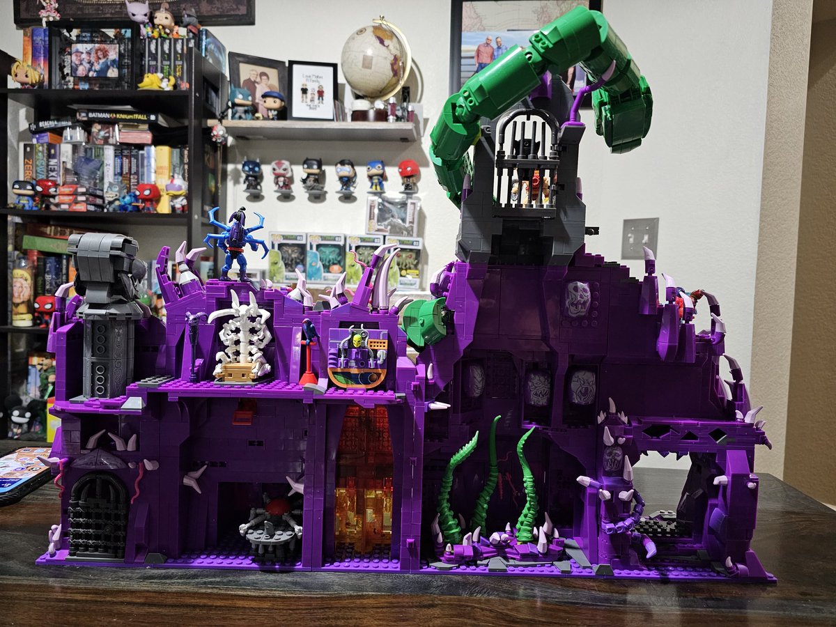 Was presented this yesterday for our 9 year wedding anniversary!  I would say not to shabby for 1 full day of building!  (Now we didn't build all day just finished it in one day!)  #MotU #mastersoftheuniverse #snakemountain #skeletor #heman