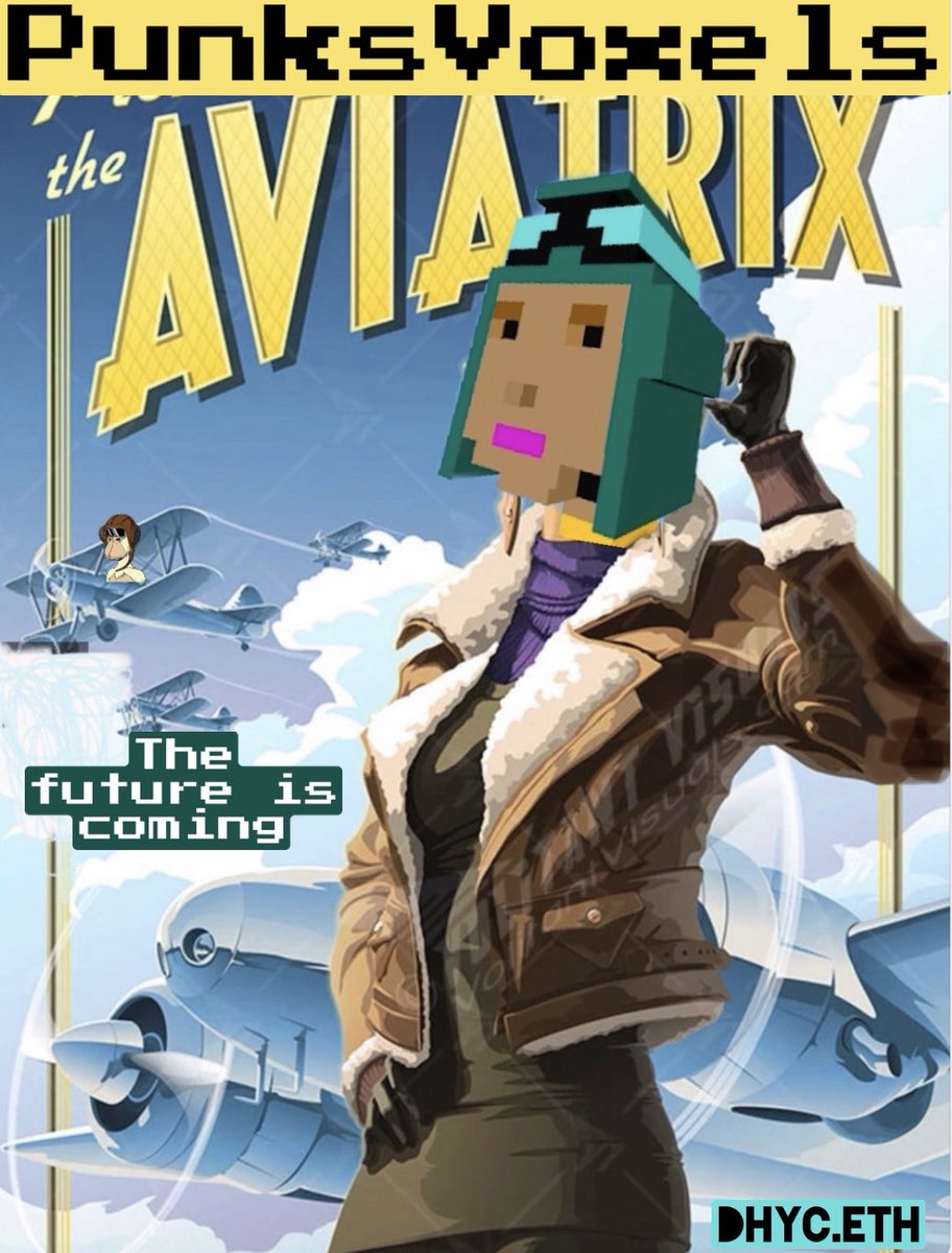 dhyc_eth's tweet photo. 🚀Take your NFT collection to new heights with @PunksVoxels the 3D derivative of @cryptopunks! Amelia Earhart once said “The most difficult thing is the decision to act, the rest is merely tenacity” Don't miss out on this tenacious opportunity to own this unique digital art! https://t.co/6GJHOEBYIr