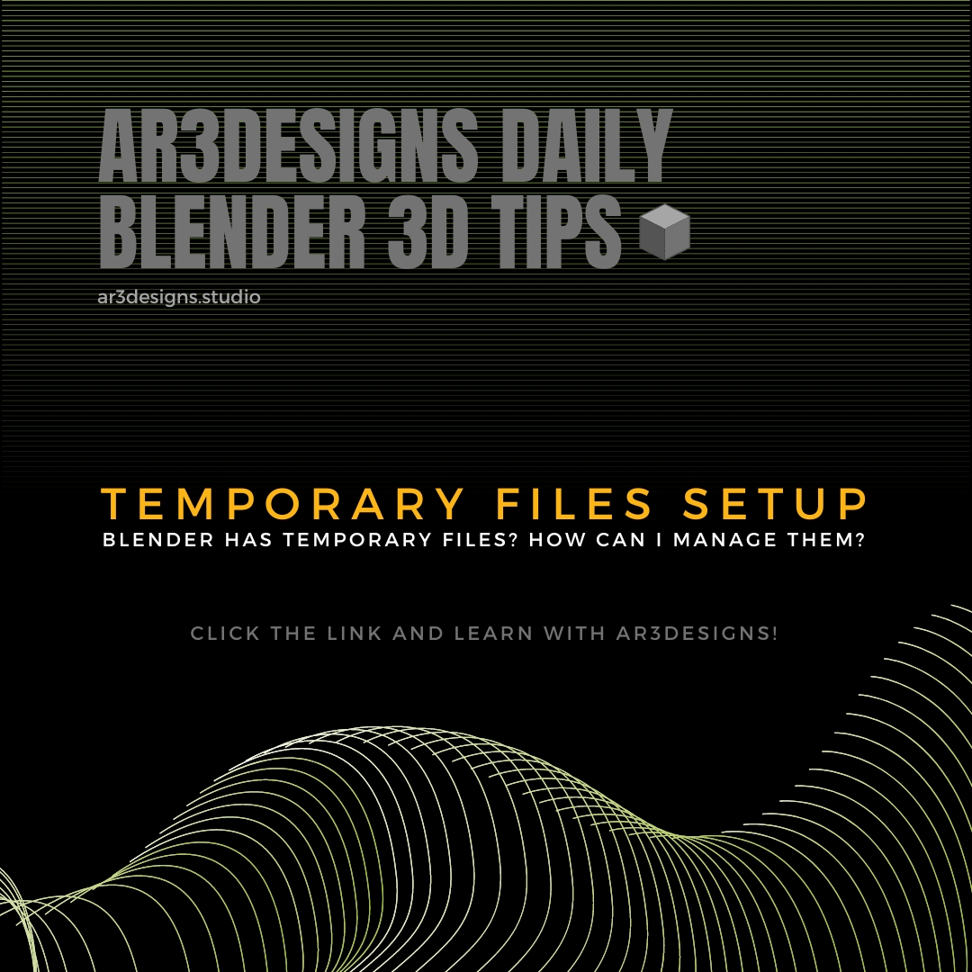 ar3designs's tweet photo. AR3Designs Daily Blender 3D Tips
BLENDER HAS TEMPORARY FILES? HOW CAN I MANAGE THEM?
https://t.co/y2EYyExDAY
#ar3designs #ar3d #blender #blender3d #3d #tutorial #tips #short #video #youtube #model #3dmodel #modeling #3dmodeling #daily #tempfiles #temporaryfiles #temp https://t.co/en5oerBhQ6