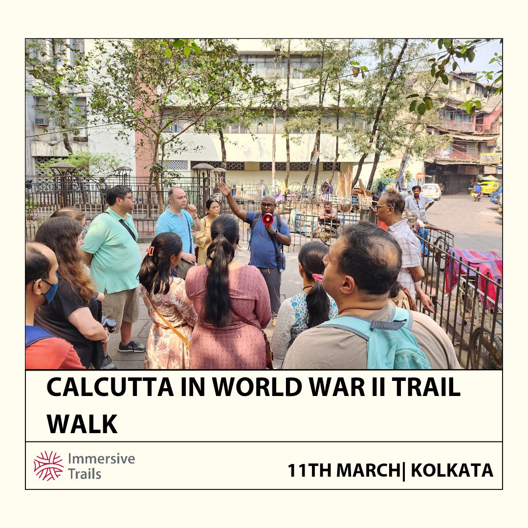 immersivetrails's tweet photo. Yesterday we walked through stories and scars of World War II wartime!
Missed our physical tour, don't worry you can explore your city on our #Wnder app here:
https://t.co/H2SGbpGMm0
#ImmersiveTrails #Wnder #travel #explorecalcutta #walkingtour #WorldWarII https://t.co/V0frU7TWtV