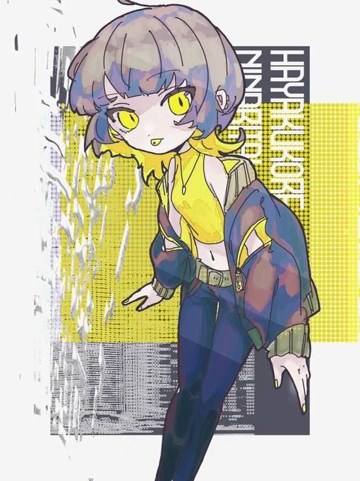 ふんわりこれのリメイクのつもりで描いてたけど全然違くなってるな!!! 
