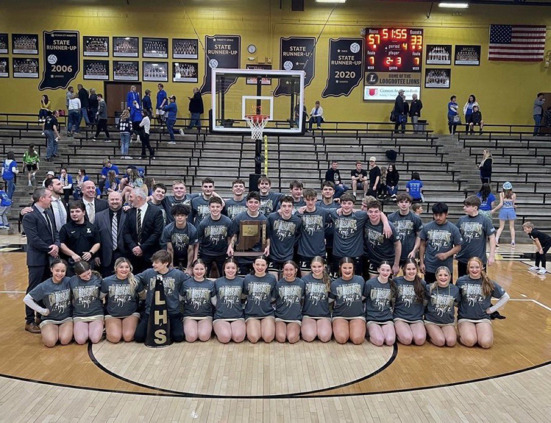 LHSLionsBball2's tweet photo. Regional Champions!!! So proud of our guys. Through the adversity of the season, they found a toughness that’s gonna make us a tough out. On to Semi State!!! https://t.co/KnulFKRyTb