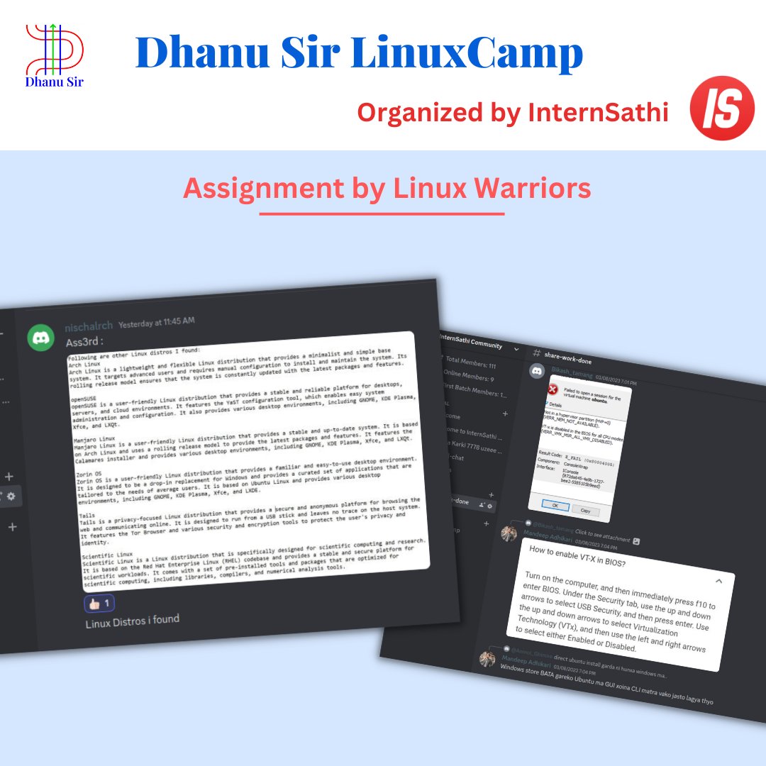 brgnepal's tweet photo. As a Trainer/Coach, one of the greatest moments is when you see your students progressing.

I have been conducting 5 Days FREE LinuxCamp and really feel proud sharing these images of their assignment and Q &amp; A.

FREE Course Link below! https://t.co/v8d8JuHpvx
