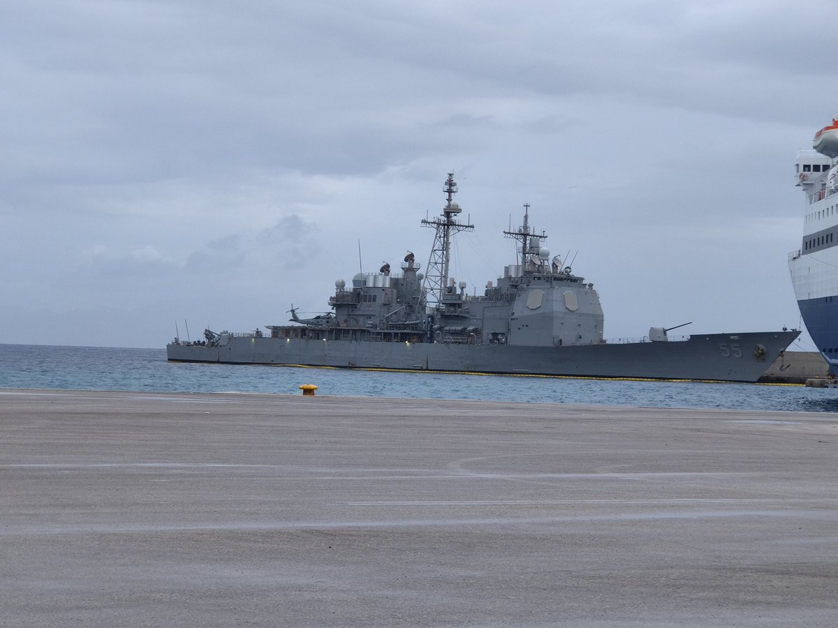 709cf9a8517a43a's tweet image. Tico καλημέρες! #Ticonderoga #USS #LeyteGulf #CG55
