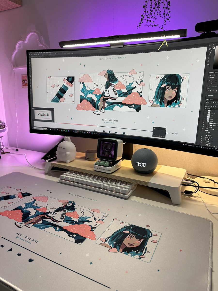 MookoStudio's tweet image. More pics cause I’m proud of them 😤🥹

#mousepad #mousepaddesign #sza #killbill