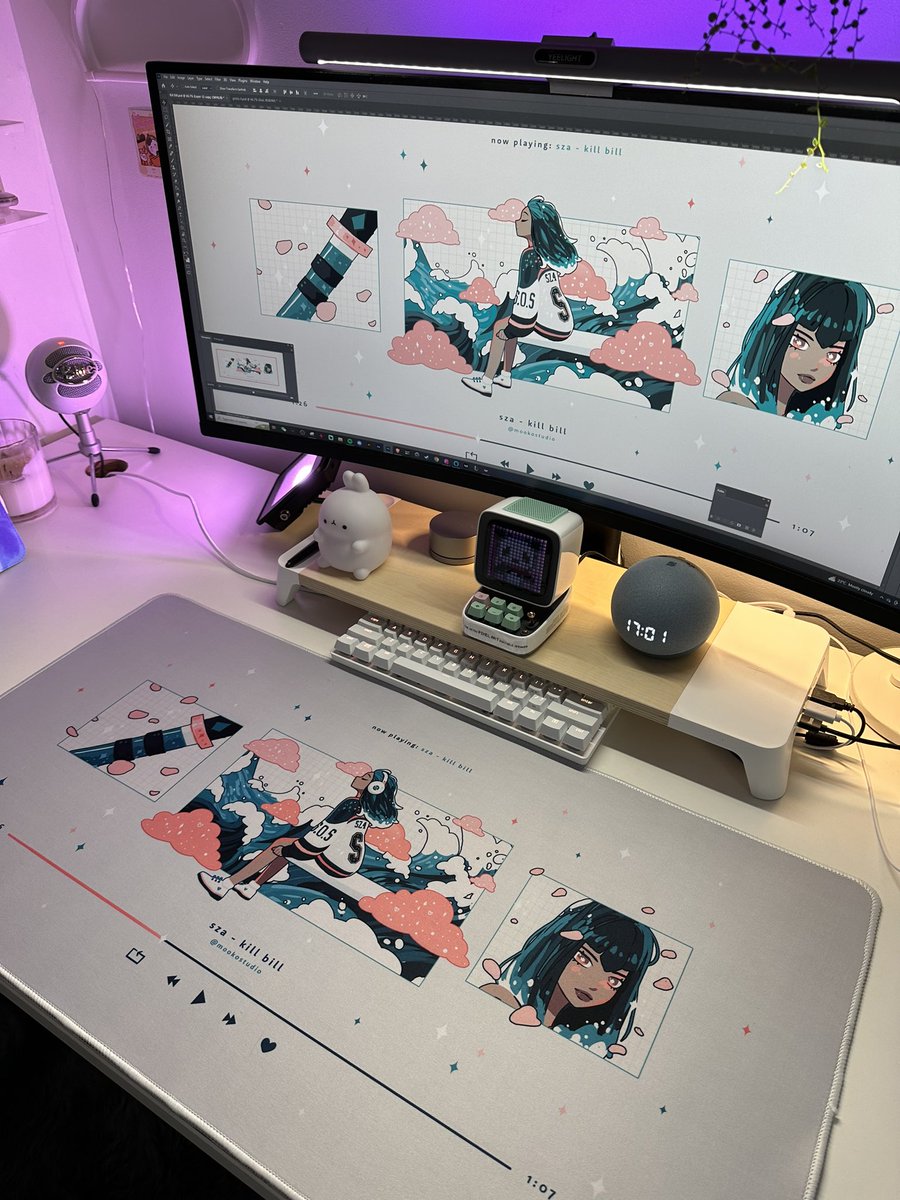 MookoStudio's tweet image. More pics cause I’m proud of them 😤🥹

#mousepad #mousepaddesign #sza #killbill