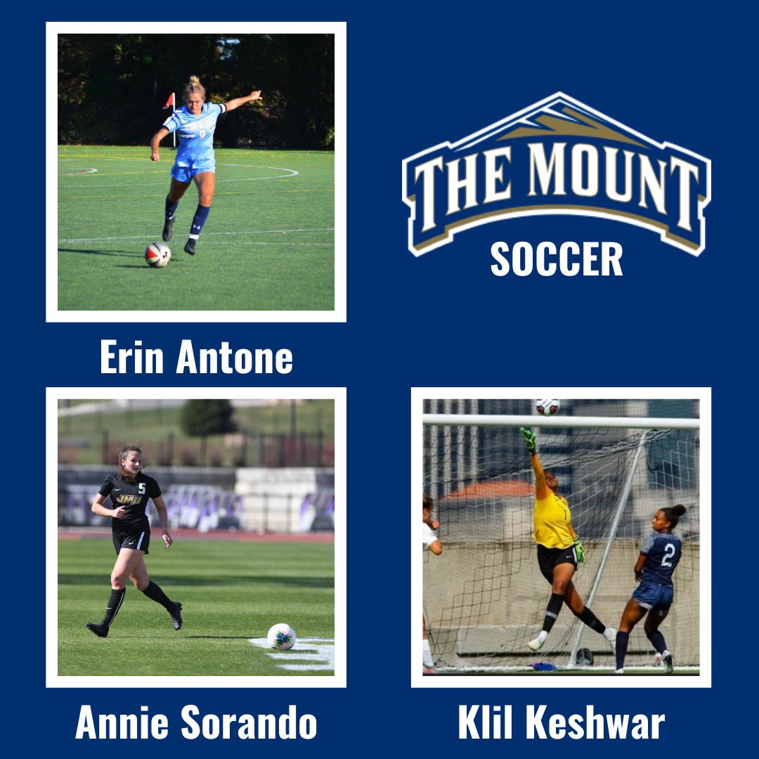 Mount_WSOC's tweet photo. Please join us in welcoming 3 more commits to our ‘23 class!

• Erin Antone: incoming freshman that played club for Baltimore Armour 
• Annie Sorando: grad transfer from JMU
• Klil Keshwar: grad transfer from St. Francis Brooklyn &amp; member of the Trinidad &amp; Tobago national team https://t.co/klusaheyaw