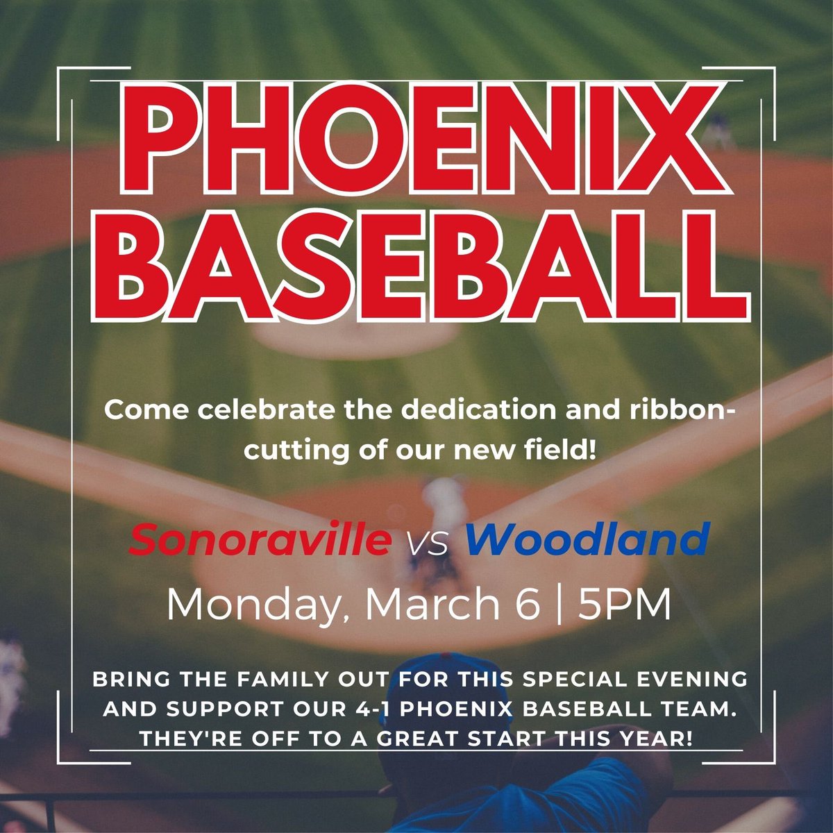 phoenix_shs's tweet photo. Varsity at the #SHSInferno on Monday. Field dedication at 5, first pitch 5:30. Vs @WHS_WildcatBSB Go Phoenix! https://t.co/3yBYsDfOHU