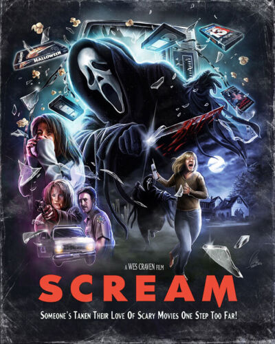 Jtmck284's tweet photo. Now Watching, SCREAM (1996)
#scream @paramountpictures #wescraven #davidarquette #nevecampbell #courtneycox #mathewlillard #jamiekennedy #skeetulrich #drewberrymore #nowwatching #horrorfilm #horrorfan #4khorror #4kfan #4kuhd #hdr10 #90shorror #90sfilm https://t.co/NS0GYYLfJp