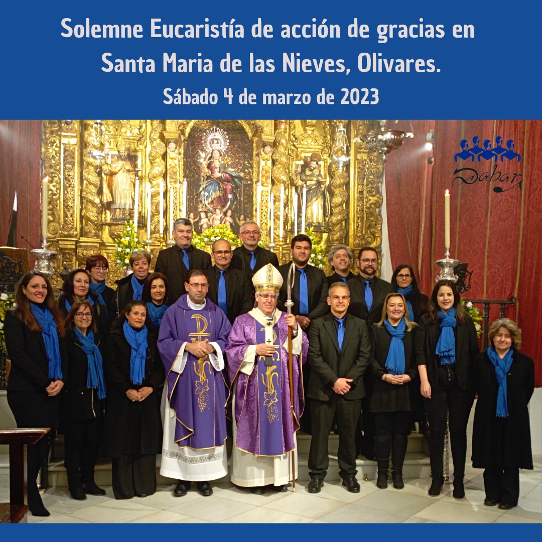 coro_dabar's tweet photo. Solemne Eucaristía, presidida por nuestro Arzobispo D. José Ángel Saiz Meneses, debido al 400 aniversario de la erección Pontificia de la Colegial de Sta. María de las Nieves de Olivares y la proclamación de la agregación a la Basílica Papal de Santa María Mayor de Roma. https://t.co/kU7xxEtVHX
