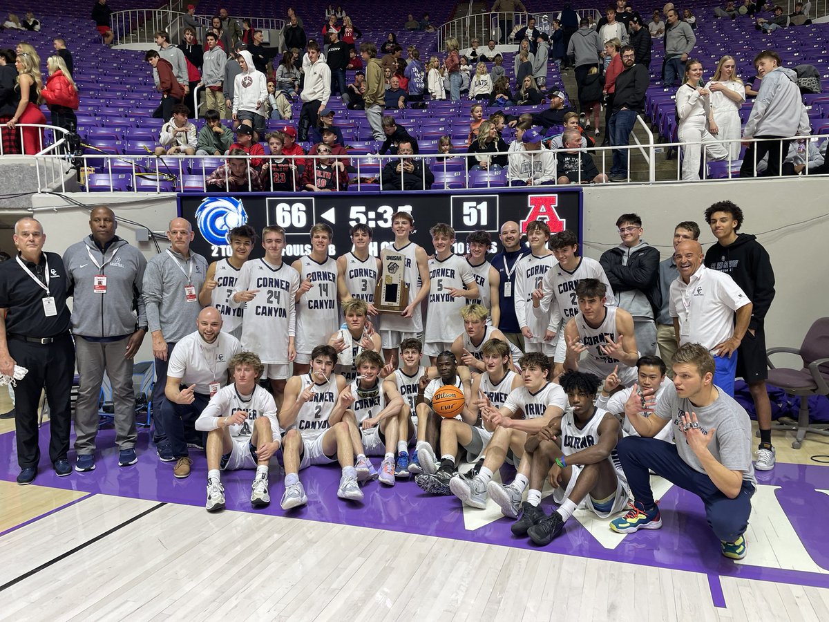 canyonsdistrict's tweet image. Champions!!! Congrats to @CCCharger_Bball for winning the Class 6A championship in impressive fashion! Thanks